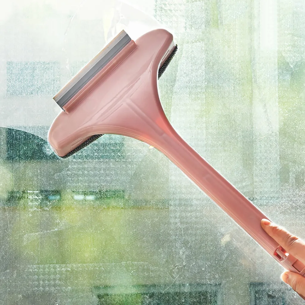 

Glass Window Cleaner Removable Long Handle Cleaning Brush Clean Mosquito Net Shielding Dust Cleaning Brush Bathroom Wall Cleaner