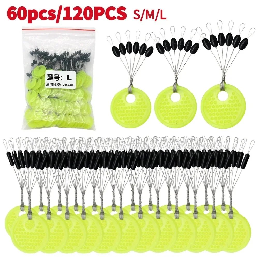 10/20/40Pcs Set Gummi Silikon Raum Bean Meer Karpfen Fliegen Angeln Schwarz Gummi Oval Stopper Angeln float Angeln Bobber – Detail 1