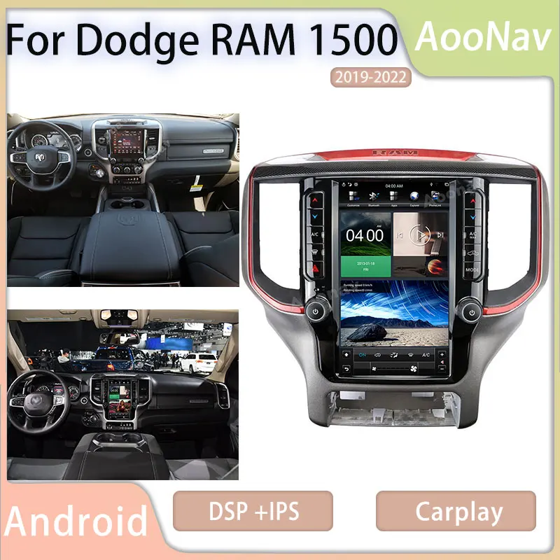 

12.1 Inch Android 11 Car Radio For Dodge RAM 1500 2019 2020 2021 2022 Tesla Auto Tape Recorder GPS Navigation Multimedia Player