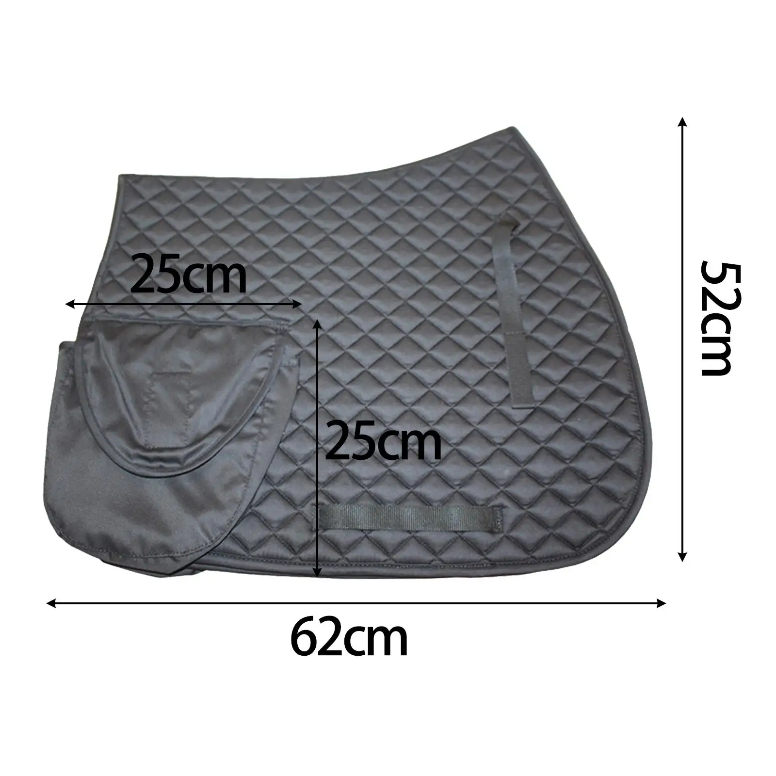 Horse Saddle Pad Sweat Absorbent Equestrian Gear with Storage Pocket Mat