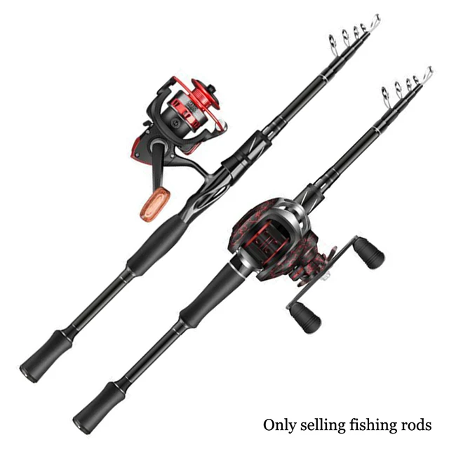 SIECHI Casting Spinning Fishing Rod 1.8m 2.1m 2.4m 2.7m Telescopic Carbon  Fiber Rod Pole with EVA Handle Baitcasting Fishing Rod - AliExpress