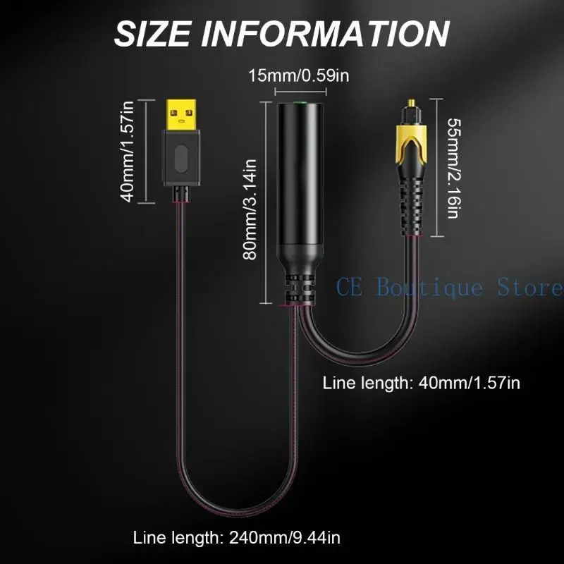 Enhanced Audio 3.5mm to SPDIF Converter with Optical Output