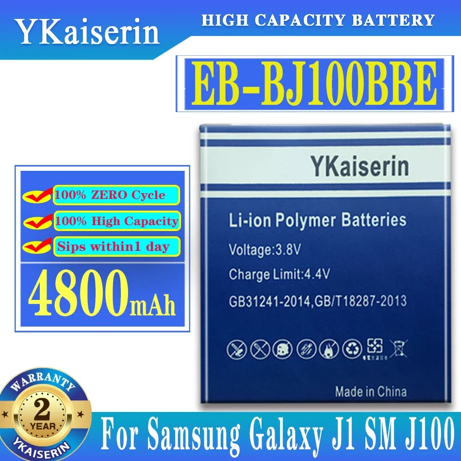 

YKaiserin EB-BJ100BBE 4800mAh for Samsung Battery For Samsung Galaxy J1 (2015 VERSION) J100 J100F J100H J100FN J100M J100D