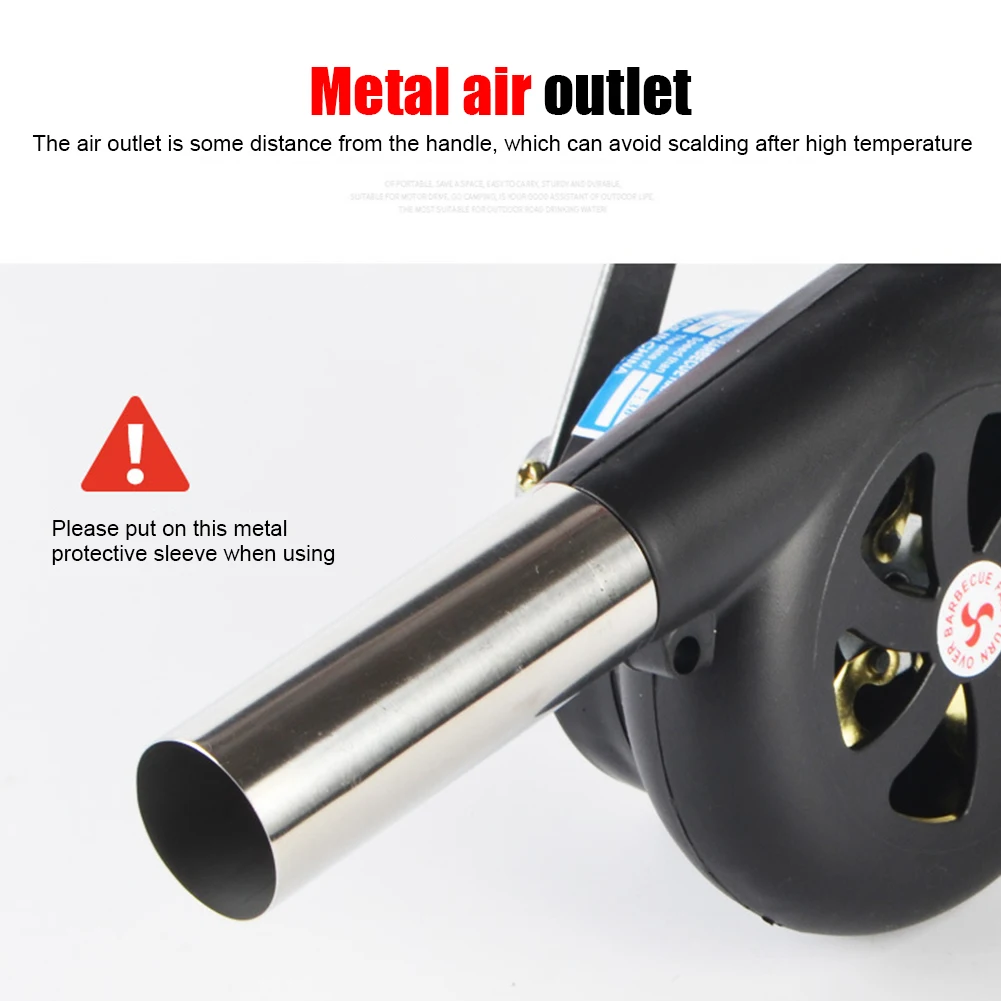 Outdoor Cooking BBQ Fan Portable Hand Crank Fan Air Blower Grill Picnic Camping Stove Accessories Barbecue Hand Blower Household