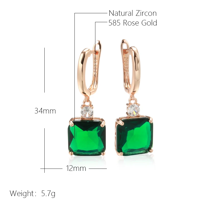 Hot Green Stone Earrings