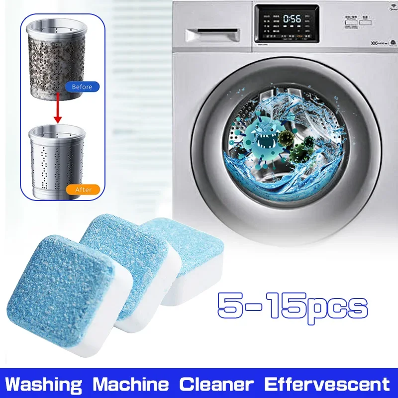 5-15PCS Washing Machine Cleaner Effervescent Tablets Cleaning Safe Deodorant Domestic Washer Machine Remove Dirt Detergent washing machine tablets washing machine cleaner tablets detergent tablets