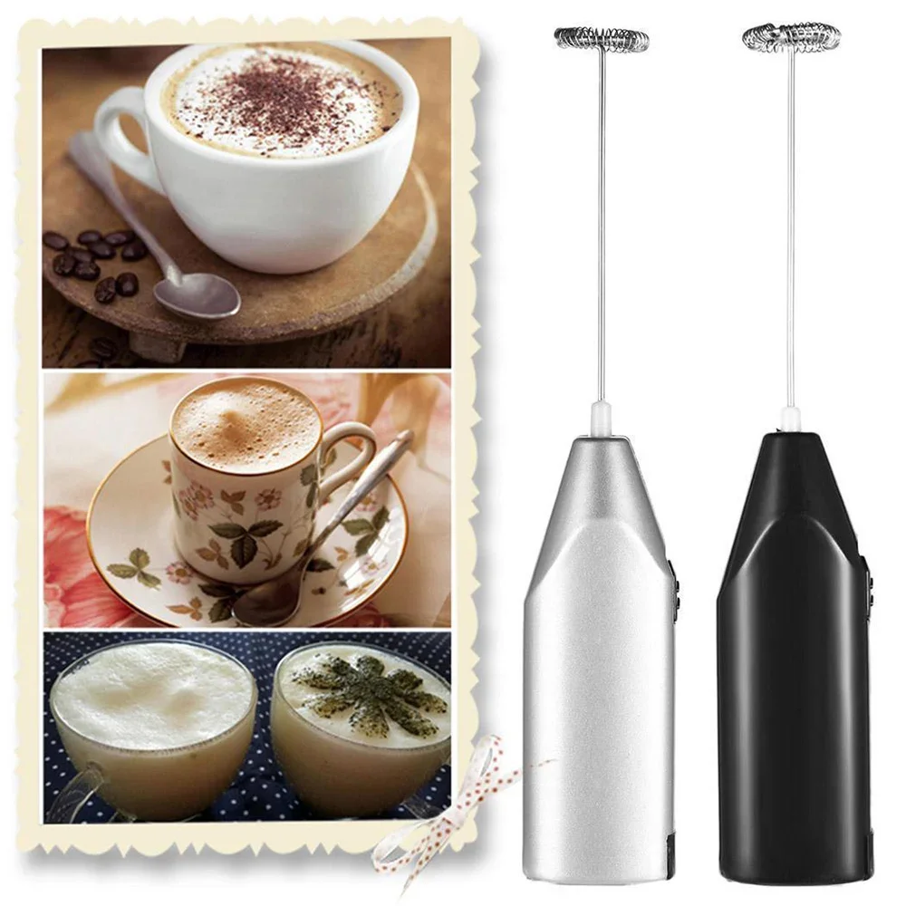 

Electric Milk Frother Kitchen Drink Foamer Whisk Mixer Stirrer Coffee Cappuccino Creamer Whisk Frothy Blend Whisker Egg Beater