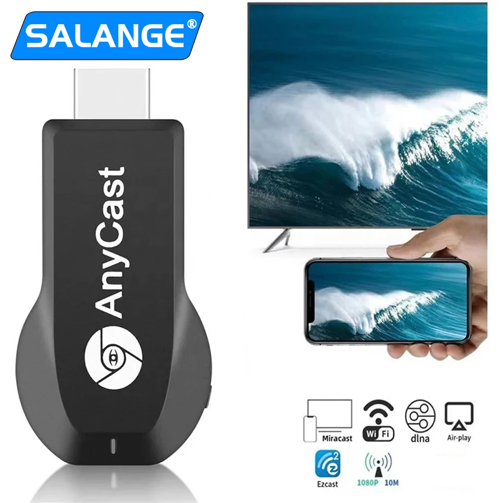 1080P Wireless Tv Stick Anycast M4 Plus Wifi Display Google Hdmi-Compatibile Ricevitore Media Tv Stick Dlna Airplay Per Ios Android