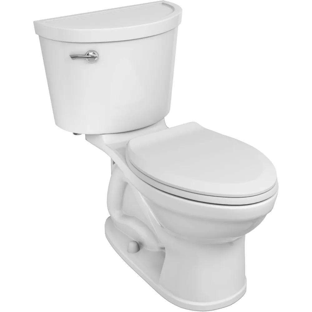 Two-Piece Toilet with Slow-Close Seat and Wax Ring, Elongated Front, Standard Height, White, squat potty 3