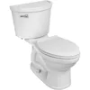 Two-Piece Toilet with Slow-Close Seat and Wax Ring, Elongated Front, Standard Height, White, squat potty 3