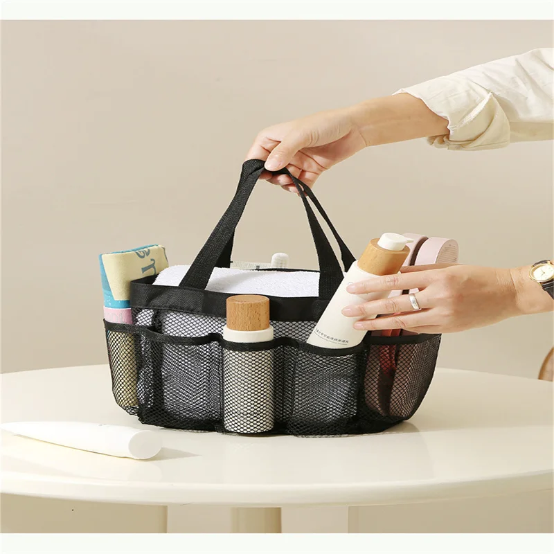 Large Capacity Mesh Beach Bag Foldable Breathable Tote for Swimming Travel Grocery One Shoulder Handheld Wash Bag New swimming bag mesh beach bag mesh bag