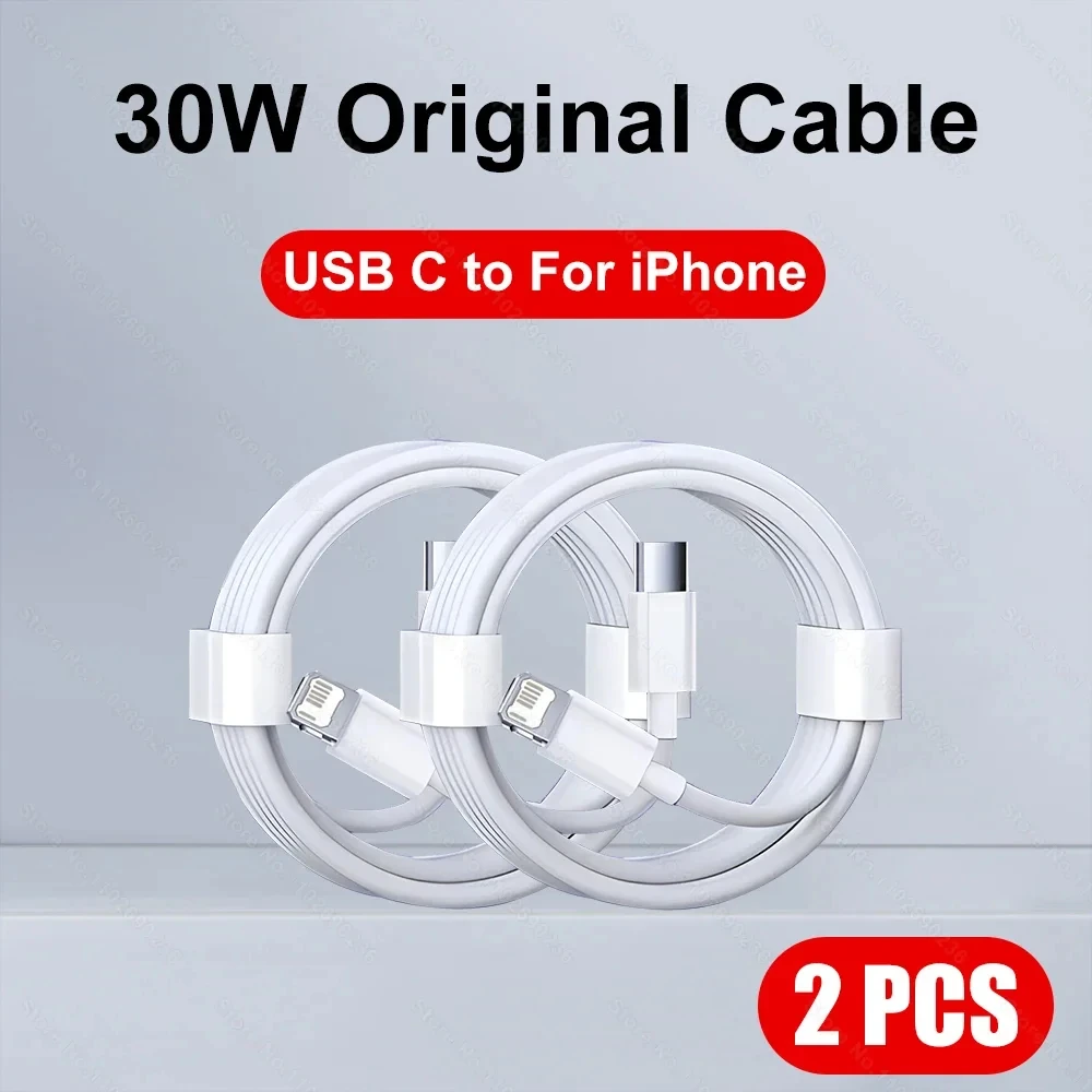 High-Speed 30W Fast Charging USB-C Cable for Apple iPhone - Set of 1-5 Pieces