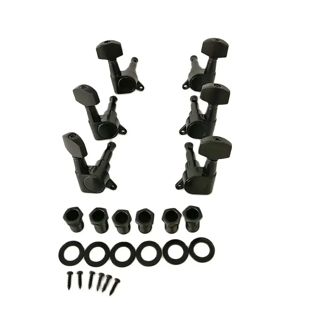 6 stücke Versiegelt Gitarre String Pegs Locking Tuner 3L3R Tuning Pegs String Tuner Elektrische Akustische Gitarre Tuner