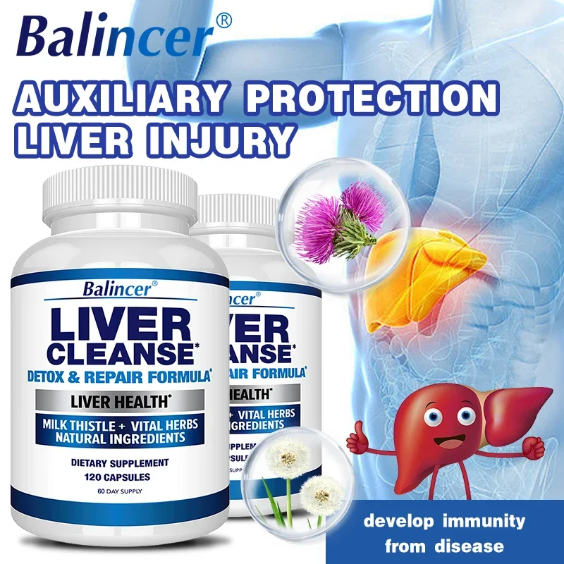 Organic Milk Thistle Extract Capsules Liver Health Detox Repair Support Liver Function Non-GMO Vegetarian