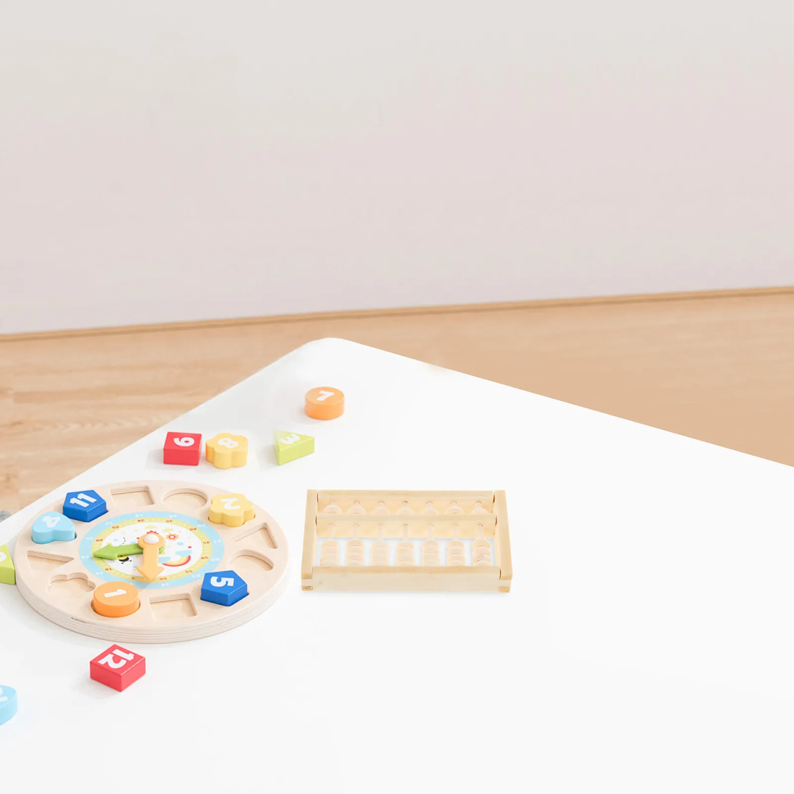 나무 미니 주판 전통 중국 스타일 교육용 수학 학습 도구 어린이 생일 사진 소품