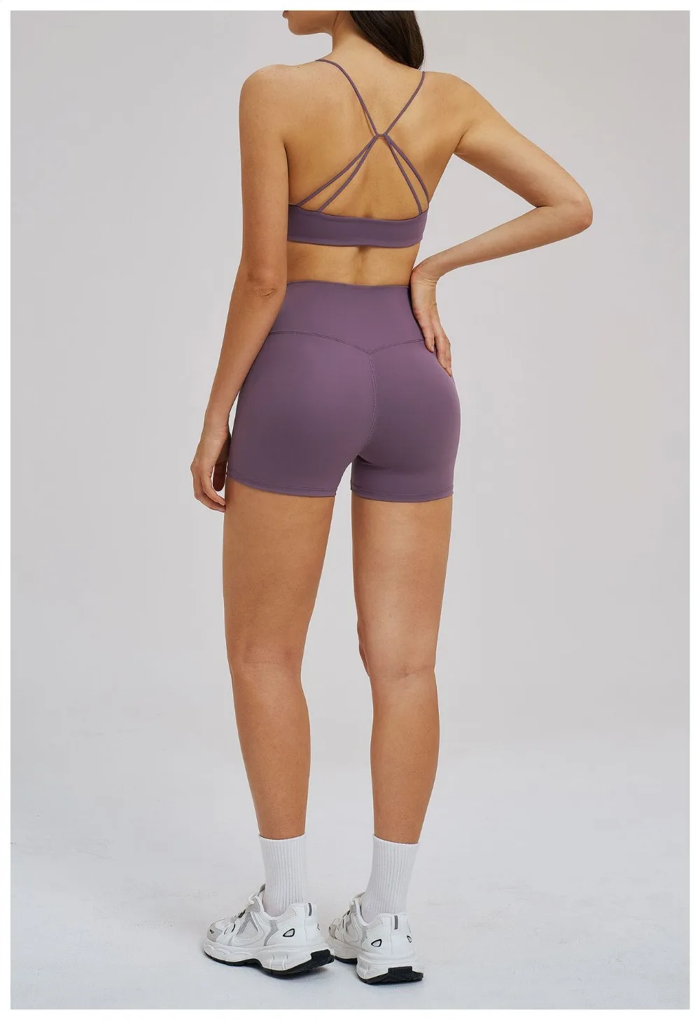Dünner Träger Beauty-Back Yoga-Set Fitness-Outfit Trainingsanzug Outdoor-Sportbekleidung Stretch-Loungewear Perfektes Gym-Workout – Detail 24