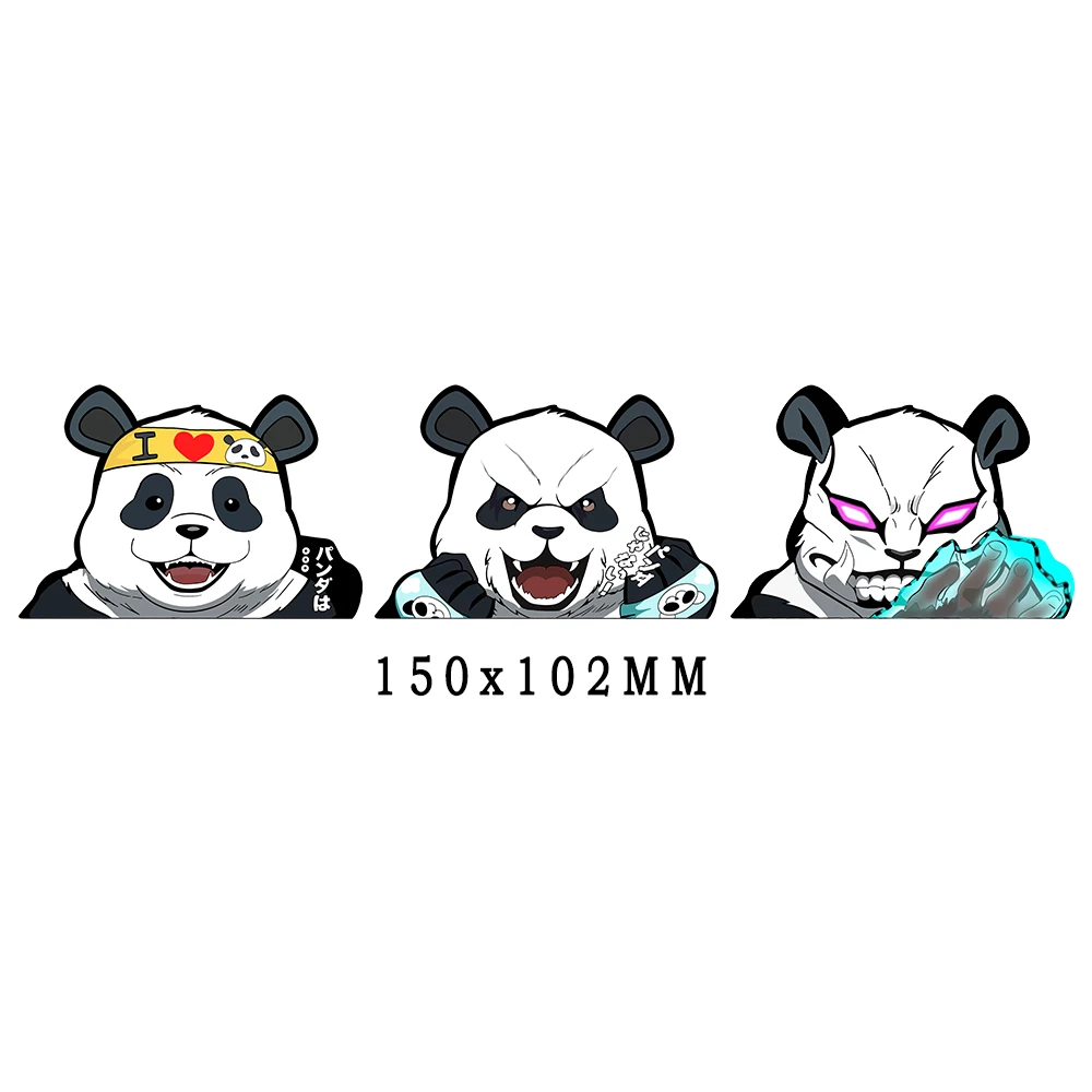 Jujutsu Kaisen Panda Motion Refrigerator Sticker Anime Waterproof Decal for Car,Laptop,Suitcase,Wall,Etc Birthday Gift Car Decor