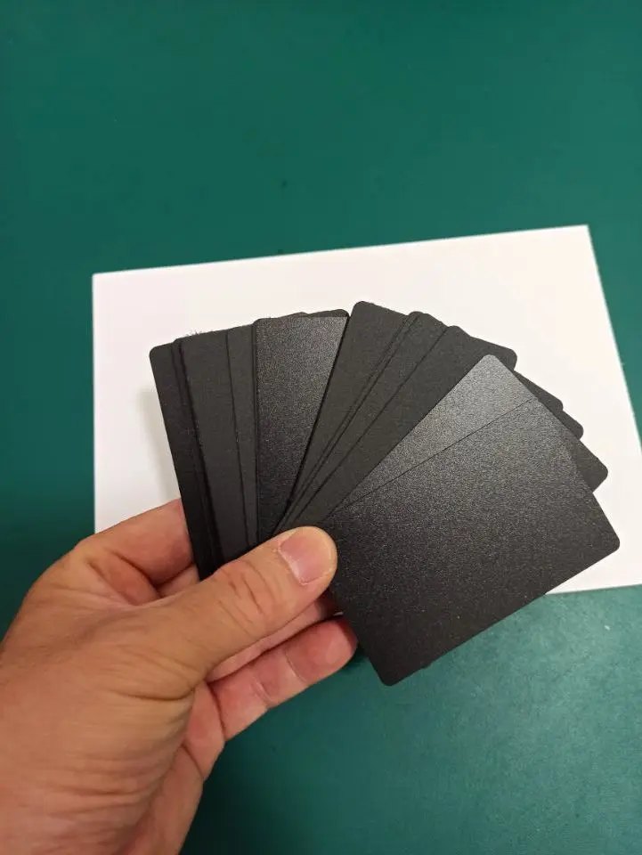 Black Matte Finish PVC Acetate Plastic Business Cards Thickness 0.3mm-good for laser engraving