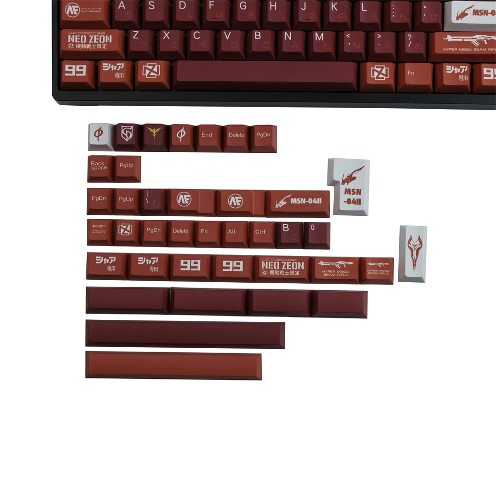 Anime Nightingale Keycaps Inglês Pbt Key Cap Dye-sublimação Cereja Perfil para Teclado Mecânico Interruptor mx 140 Teclas - Imagem 6