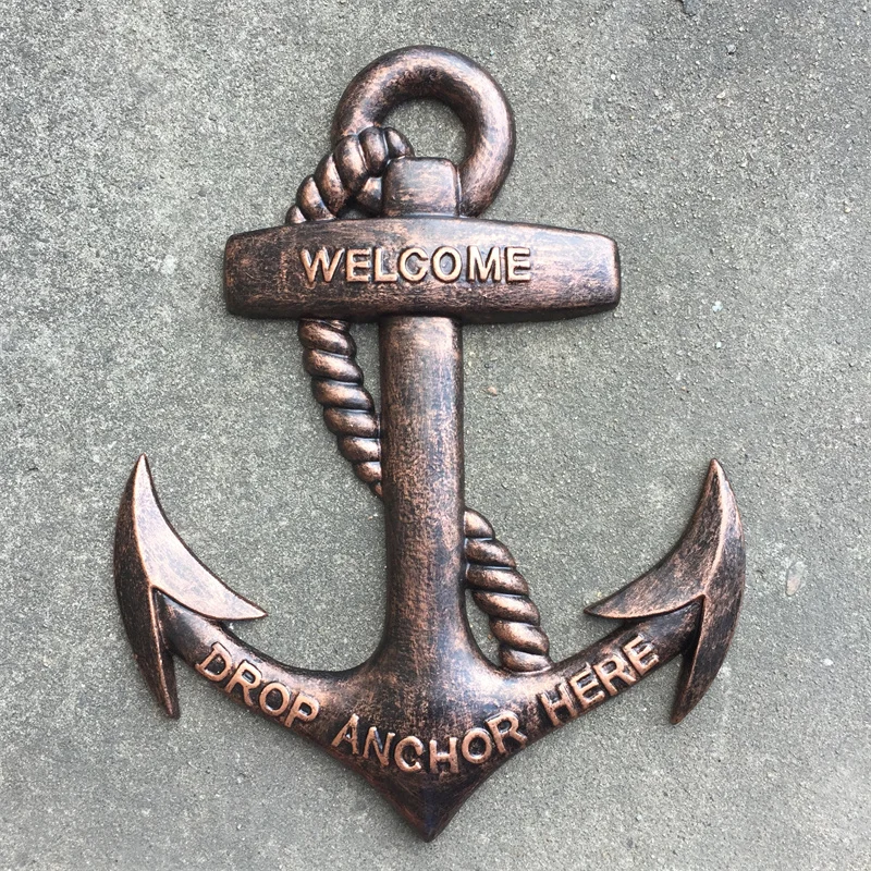 Cast Aluminum Alloy Ship's Anchor Hanging Wall Mounted Boat Nautical