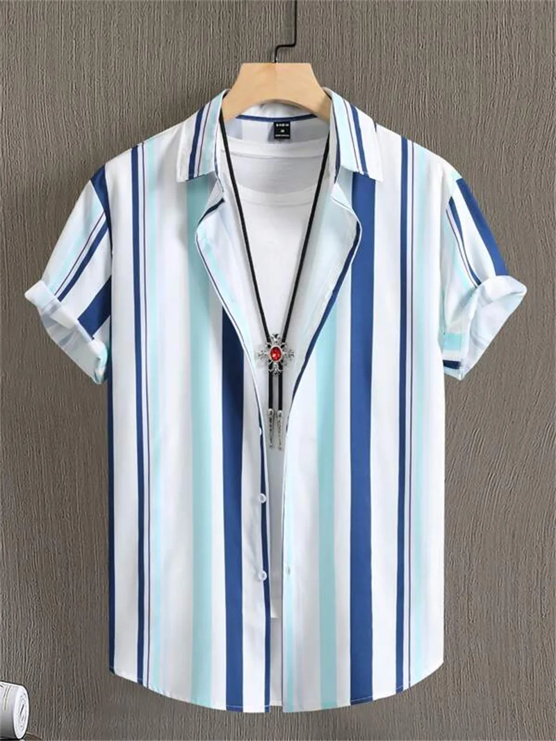 Tokyo Printed Short Sleeved Shirts Men's Summer Beach Shirt Hawaii Casual Vacation Tops New Men's Quick Drying Trendy Clothing 4