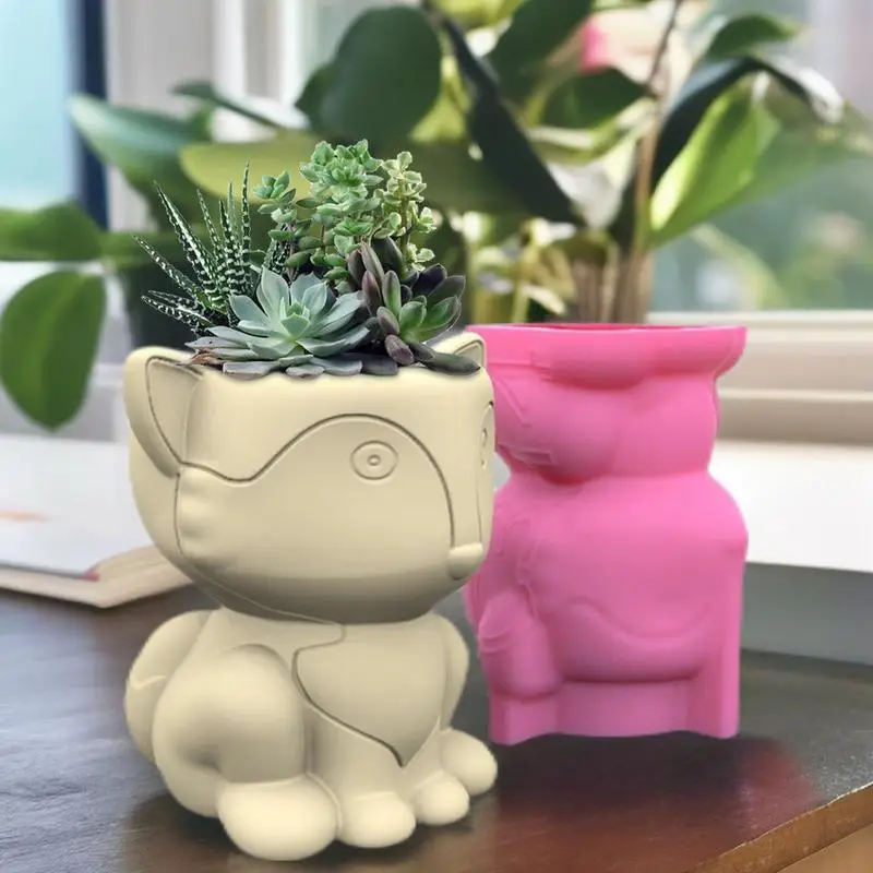 

Plant Pot Silicone Mold Cute Animal Shape Succulent Flowerpot Concrete DIY Cement Nursery Crafts For And HomeGarden Decoration