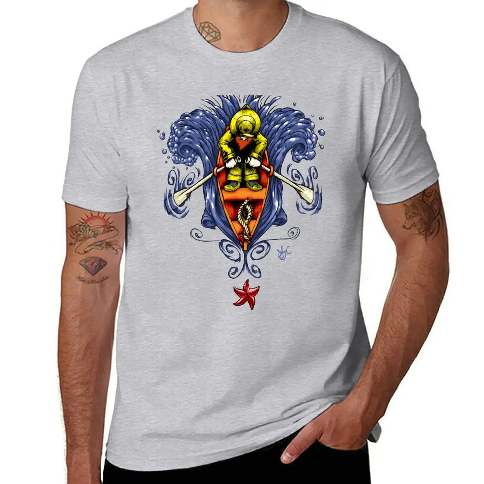 

Little Man in the Boat T-Shirt cute clothes customizeds tees mens vintage t shirts