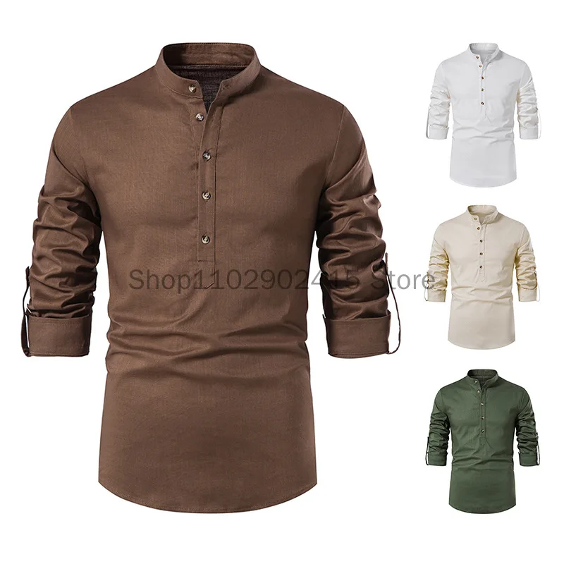 Freizeit hemd für Männer übergroße lose Langarm Retro Designer Kleidung Frühling Herren hemden hochwertige Vintage Kleidung Camisas