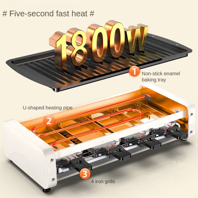 Electric Grill 1800W White Smokeless BBQ Home Indoor Grill Electric  Detachable Bistecchiera Elettrica 그릴 электро гриль для кухни - AliExpress