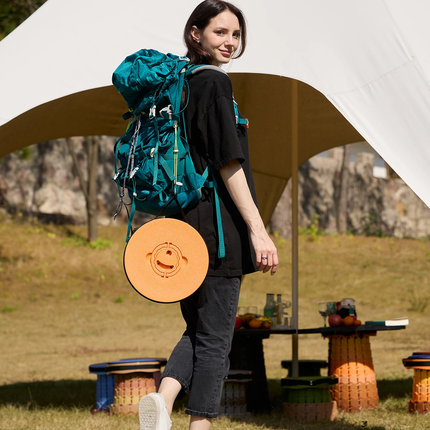 Camping Stool Collapsible stool Telescopic Folding stool Portable Stool Folding Chair Foot Simle Retractable