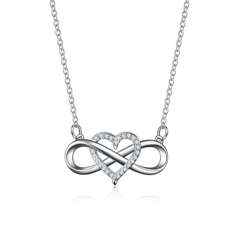 

Fashion European and American Style Women's Gold Lucky 8 Diamond Love Pendant Necklace Jewelry