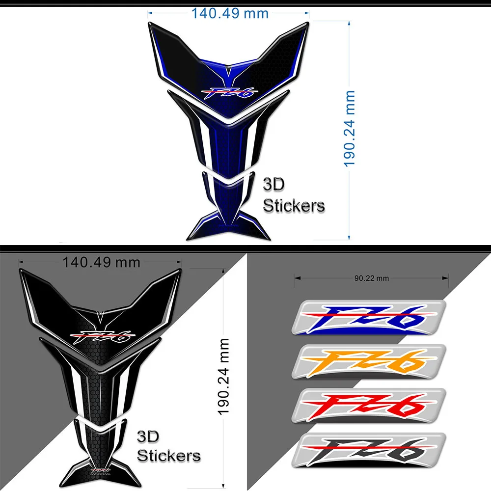 Stickers Tank Pad Protector For Yamaha FZ6 FZ6S FZ6N FZ6 Fazer Motorcycle Accessories Decals 2015 2016 2017 2018 2019 2020