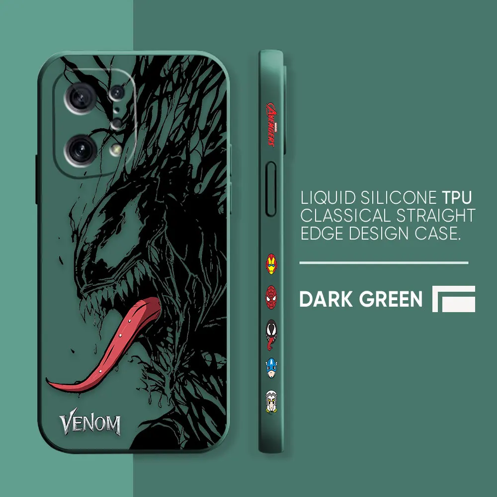 thumbnail image 1 of Funda para OPPO FIND X6 X3 REALME X7 X50 RENO 2 4Z 4 6 Lite 5Z 5F 4G 5G PRO Funda de silicona líquida Marvel Comics Venom, 1 of 5