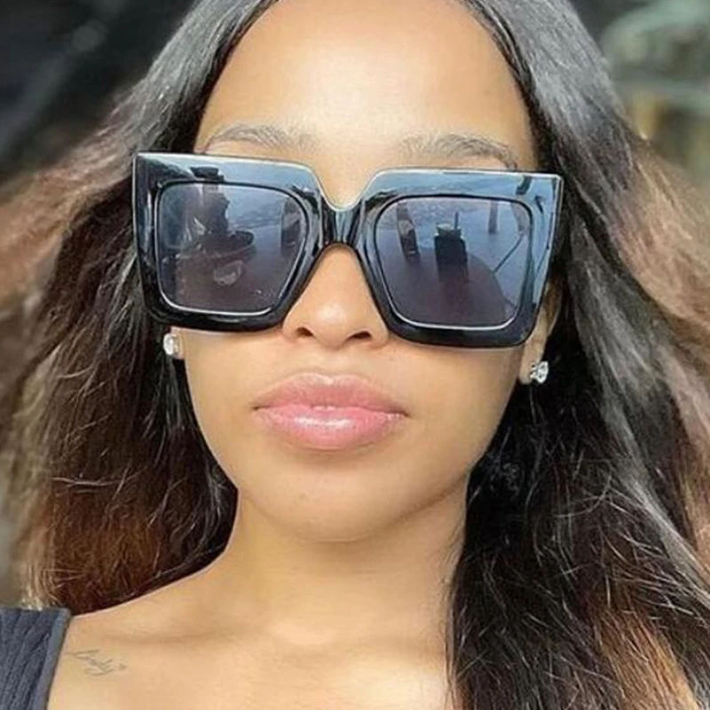 Retro Sunglasses Sunglasses Big Square Vintage Trend Sexy Lady