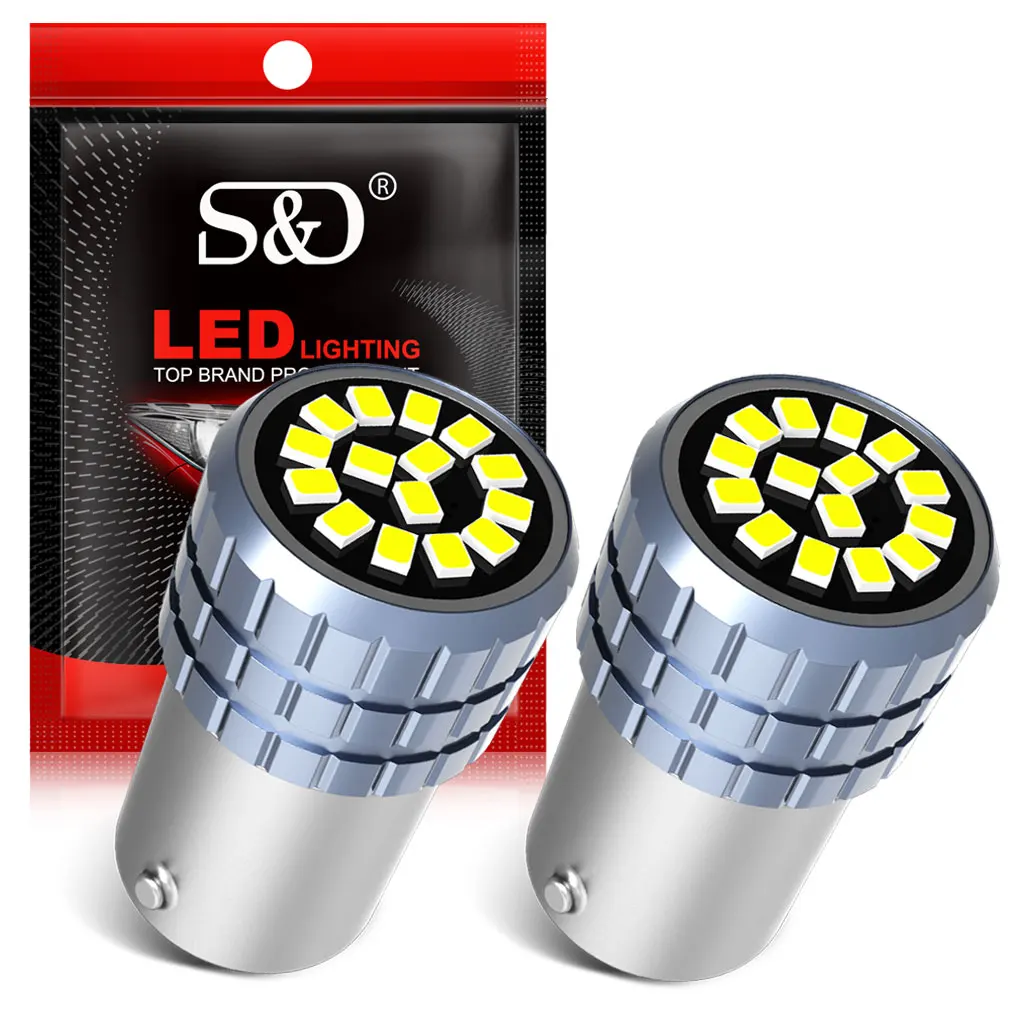 2Pcs-1156-BA15S-BAU15S-P21W-PY21W-BAY15D-LED-Bulb-1157-P21-5W-R5W-15SMD ...