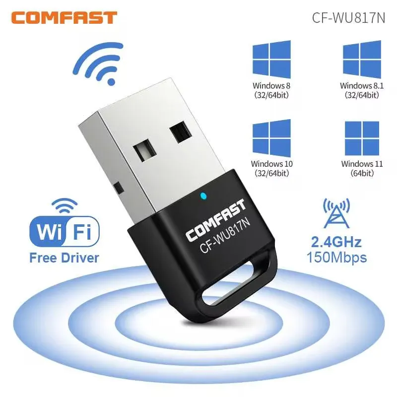 150Mbps MT7603U/RTL8188 adattatore scheda Lan di rete adattatore WiFi USB LAN ricevitore wi-fi chiave Dongle Antena Para PC Win 7 8 10 11