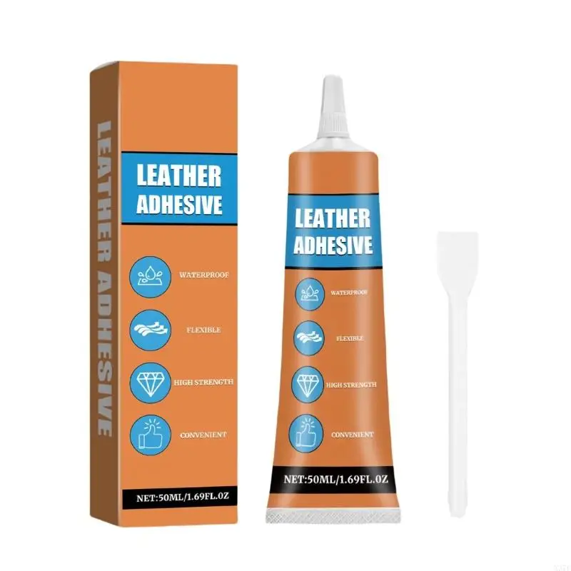 กาวซ่อมแซมหนังด้วยการใช้งานง่าย ๆ การใช้งานการยึดติดหนัง 60ml สำหรับการแก้ไขอย่างรวดเร็วบนแจ็คเก็ตโซฟาเบาะรถยนต์ x37f 1
