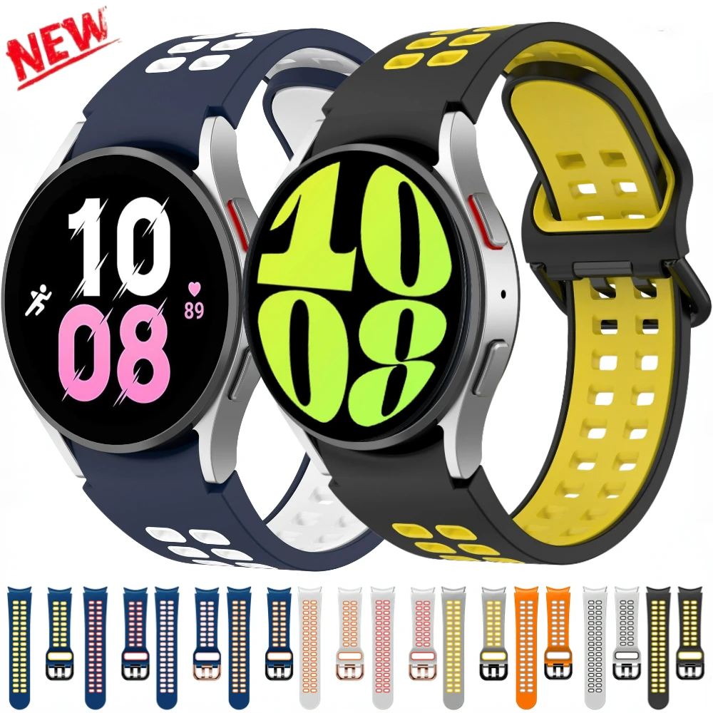 Silicone Strap For Samsung Galaxy Watch 6 44mm 40mm/Classic 47mm 43mm 46mm 42mm/Pro 45mm Wristband for Samsung Watch 6/5/4 Strap