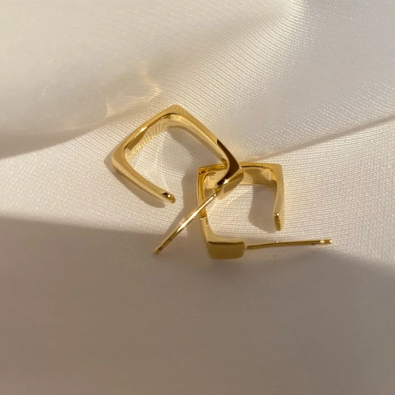 ROUGH GESTURE FRAME EARRING
