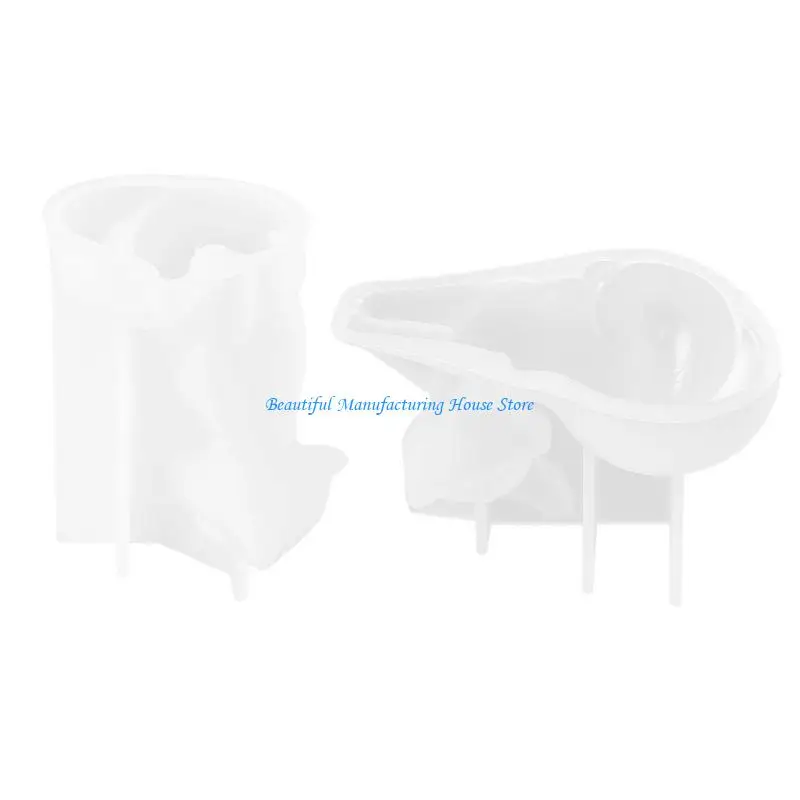 E56A Ergonomische Silikon-Kerzenform, Bastelzubehör, Formen, Füchseform für Harzkreationen und einzigartige Geschenkherstellung – Detail 7