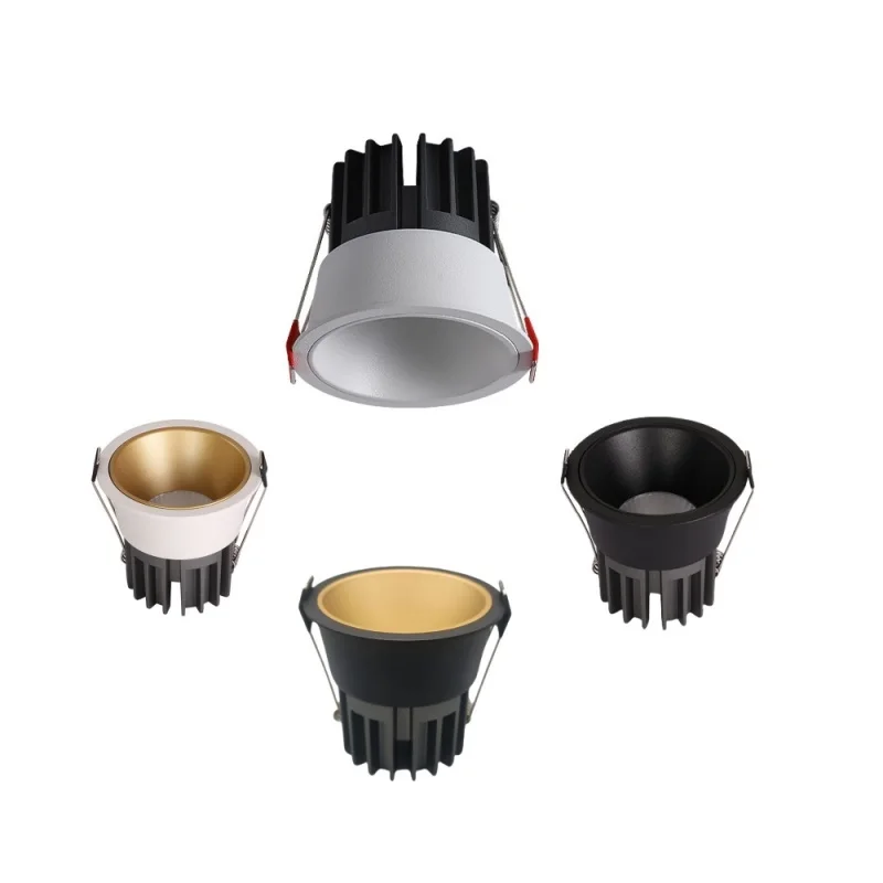 Dimmable Led Downlight Recessed Ceiling Lamp Spotlight Aluminum Led COB Light 7W10W12W15W18W20W24W AC110V 220V Home Office Store