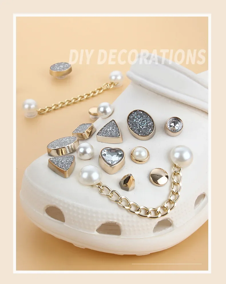Kristall Lot Schuhe Charms Strass Kristall Fake ermöglicht Zubehör für Sandalen Clogs Schuh Dekorationen Mann Kinder Geschenke – Detail 3