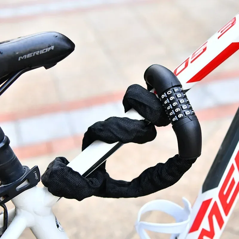 Bike Chain Lock with Lighter Weight Stronger Security Anti-Theft Bicycle Lock for Road Mountain Cycling