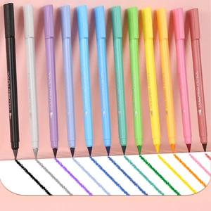 12 Color Eternal Pencil Unlimited Writing Pencil No Ink Pen Sketch Painting Stationery Kids coloring pencils Art School Supplies