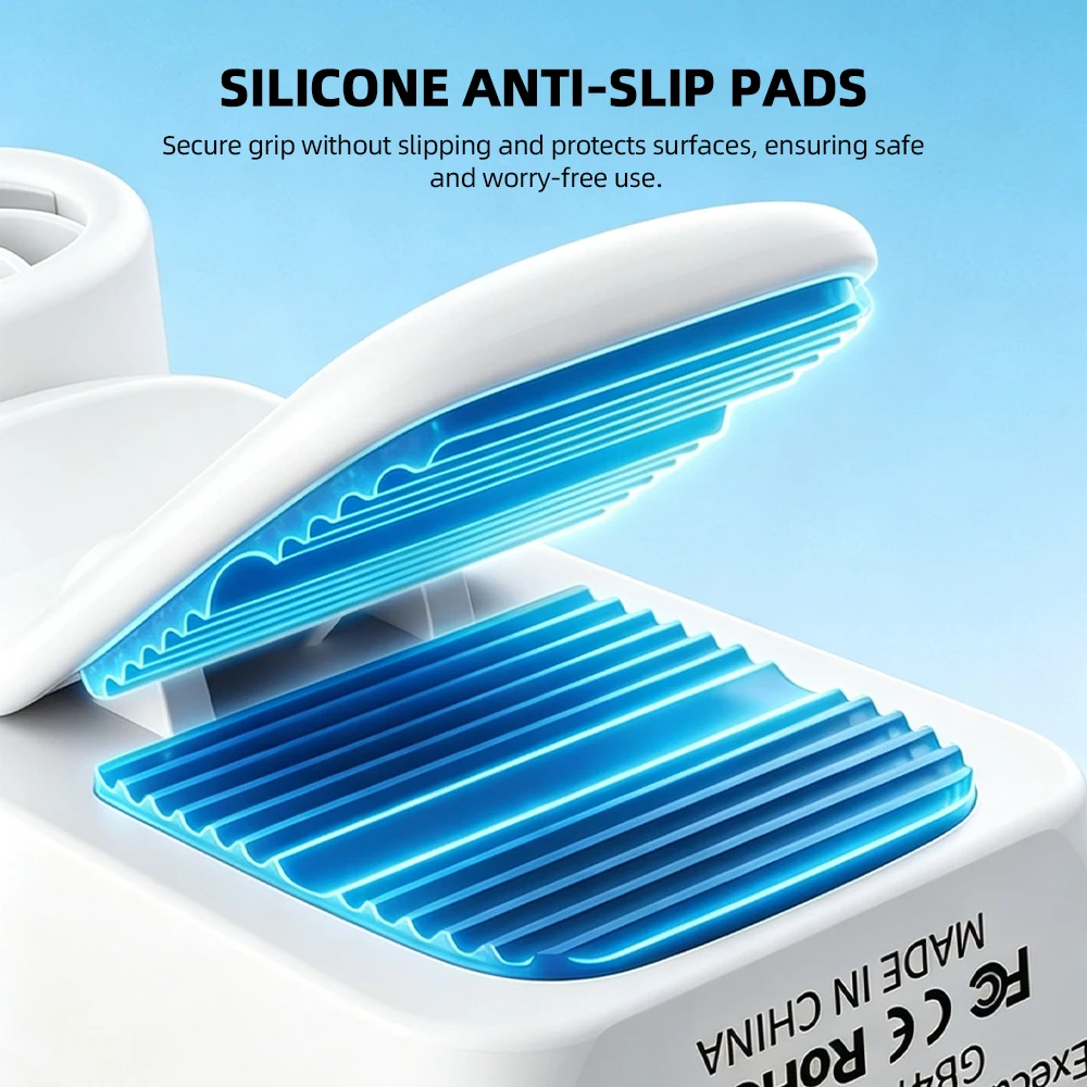 Draagbare mini-handventilator met 5 instelbare snelheden en clipbevestiging, ideaal voor buitenactiviteiten, reizen, kamperen en woon-werkverkeer._voghion.com