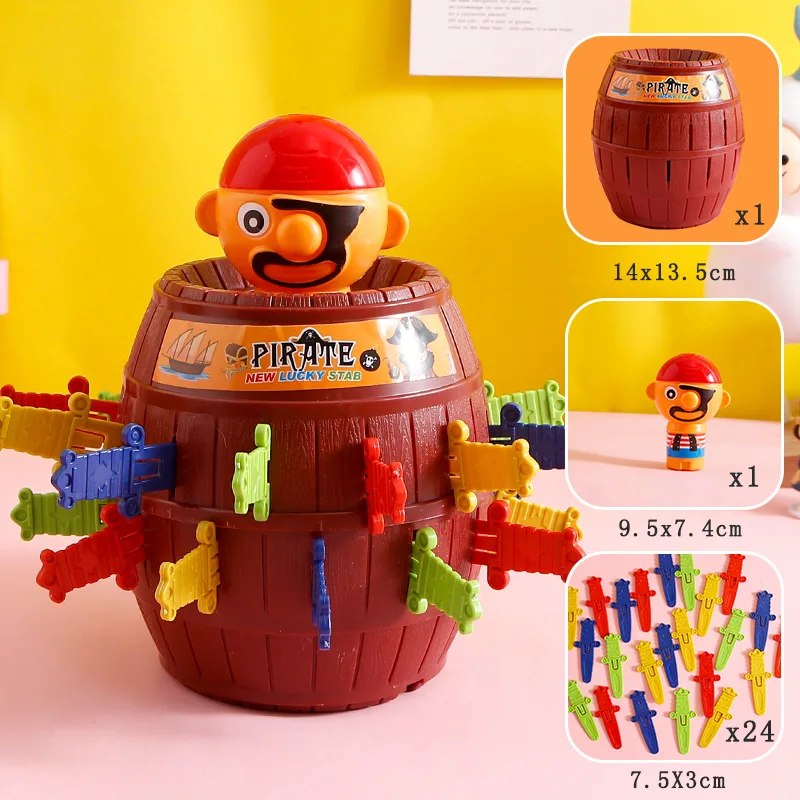 Pirate Bucket Toys Trick Release Squirt Party Game Toy Funny Family Table Games Joke Items Children's
