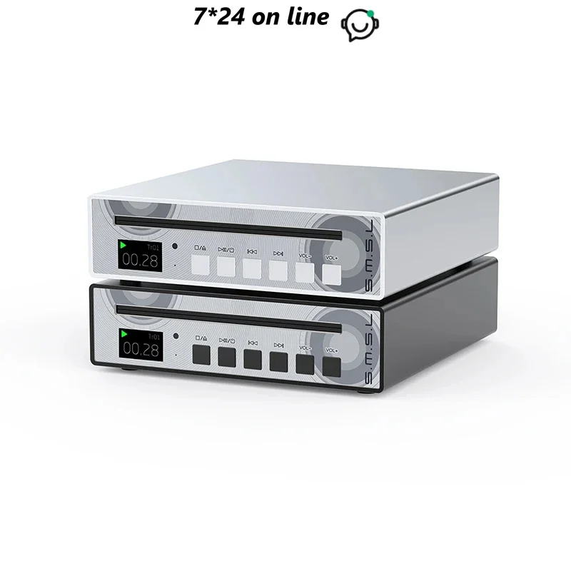 SMSL PL100 Hi-res Audio CD Player Portable CS43131 support Optical Coaxial 32&Omega;/60mW 3.5mm Headphone Output Remote Control