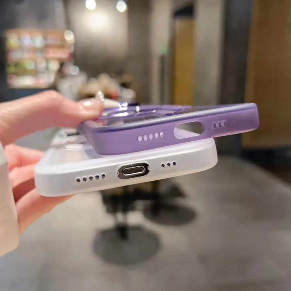 Transparent Magnetic Magsafe Phone Case For Iphone Wireless Charge_voghion.com