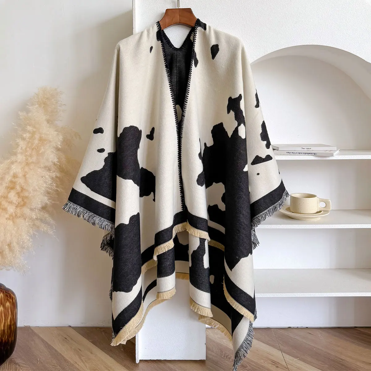 Luxury Brand Imitation Cashmere Women Spot Map Scarf Winter Warm Shawl and Bandana Pashmina Female Foulard Thick Blanket Poncho