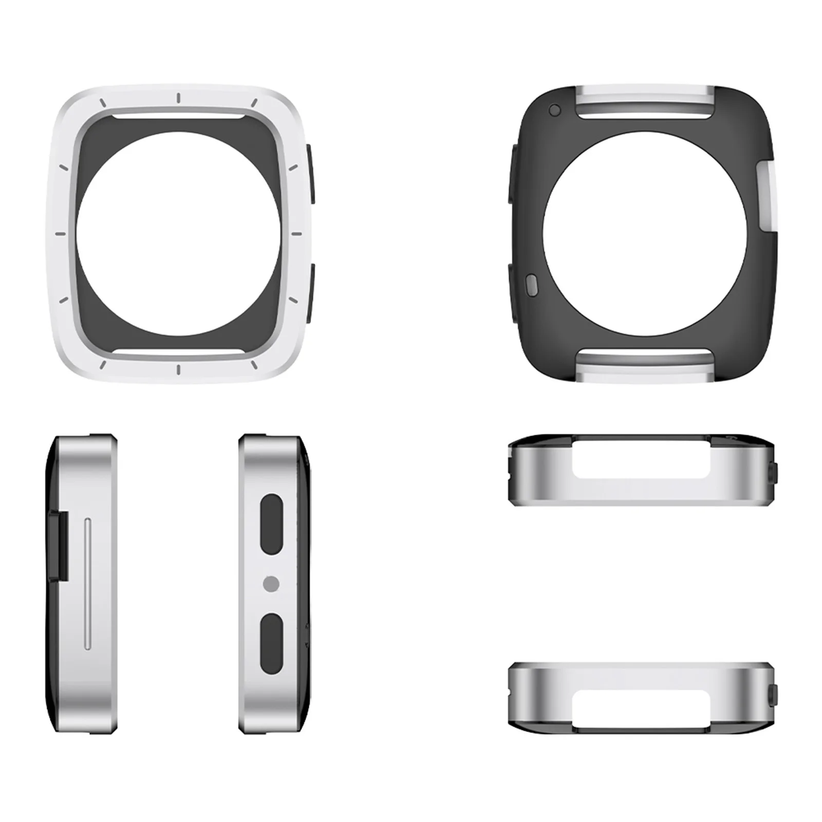 Shockproof Protector TPU Back Cover Protective Case Watch Protective Cover Frame for Amazfit Active 2 Square Smartwatch